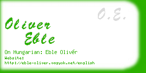 oliver eble business card